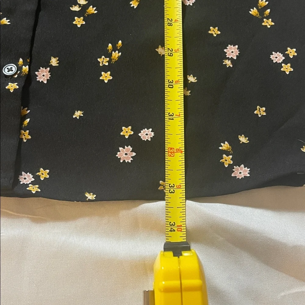 LOFT Black Floral Long Sleeve Dress - Picture 12 of 12